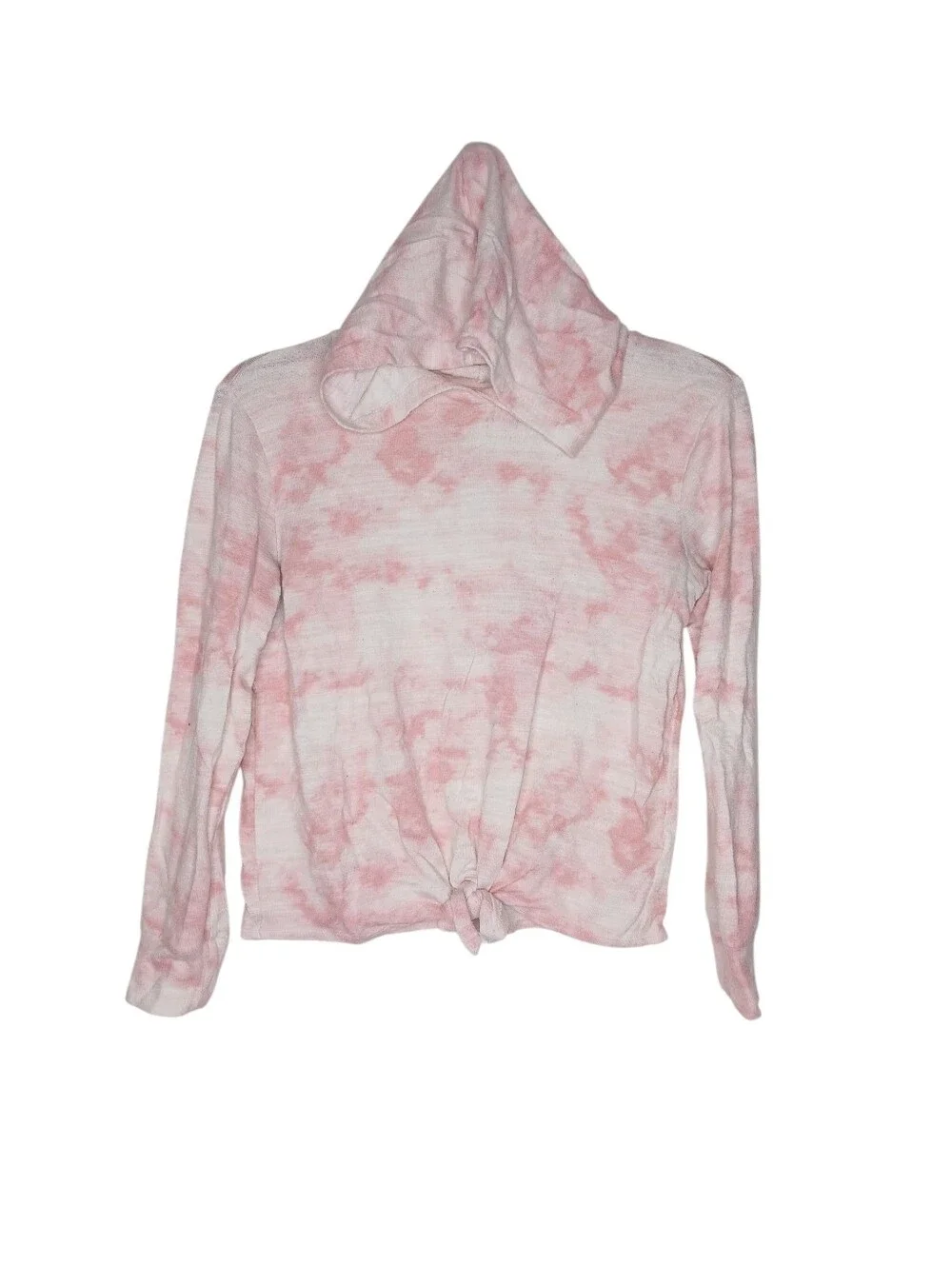 Old Navy Girls Pink Tie-Dye Lightweight Hoodie Top